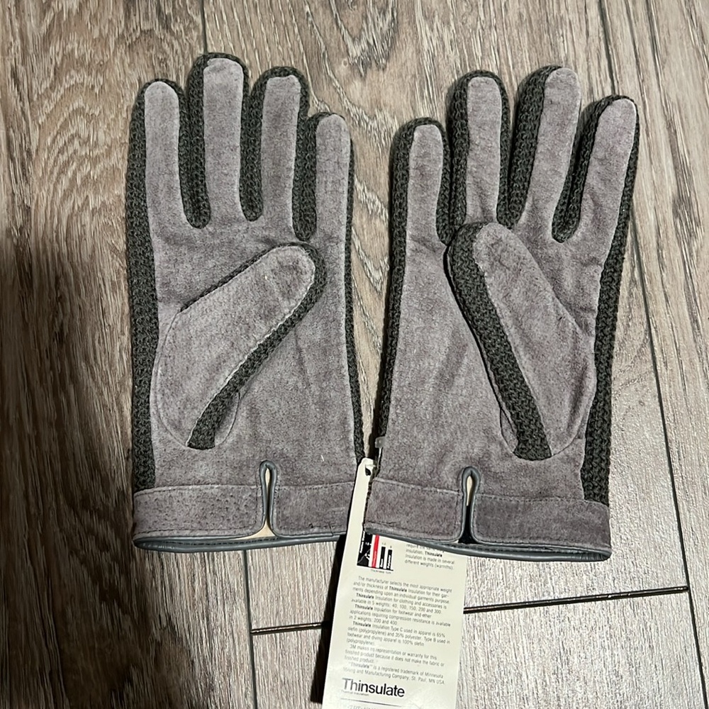 NWT 3m Thinsulate size medium grey gloves - Picture 3 of 8